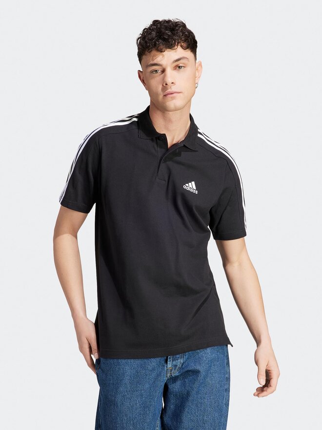 adidas adidas Polo Essentials Piqué Embroidered Small Logo 3-Stripes Polo Shirt IC9310 Crna Regular Fit