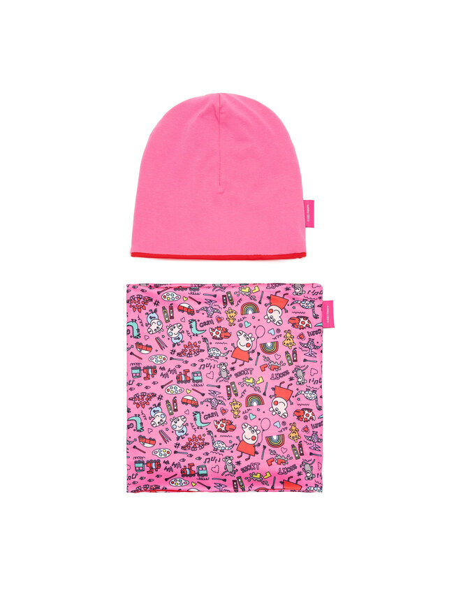 Peppa Pig Комплект шапка и шал тип комин Peppa Pig ACCCS-AW24-112PP Розов