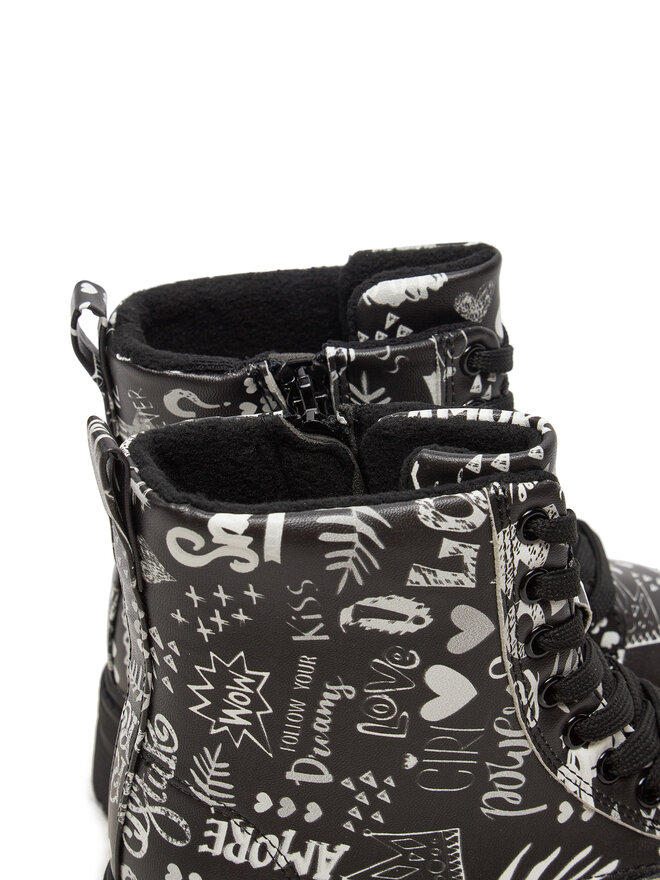 DeeZee Botines planos DeeZee CF2880-1 Negro
