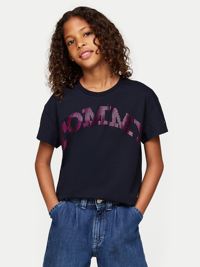 Tommy Hilfiger Tommy Hilfiger Póló KG0KG08357 M Sötétkék Regular Fit