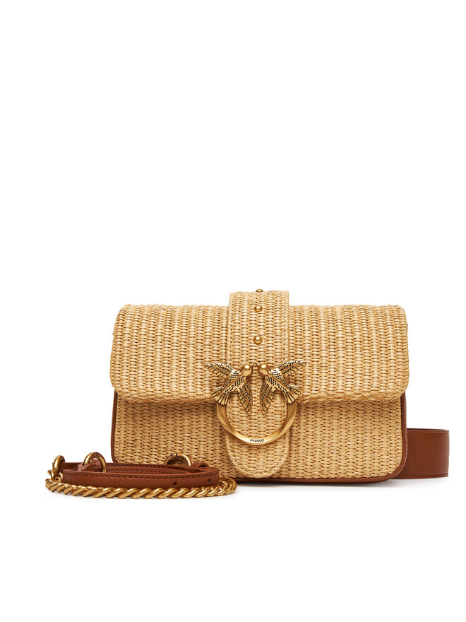 PINKO Handtasche PINKO Love One Mini Slouchy Fl PE 25 PLTT 104340 A2CF Beige