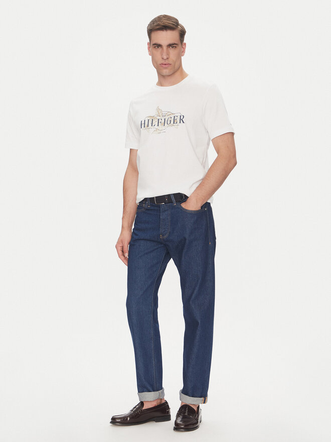 Tommy Hilfiger Tommy Hilfiger Póló Tropical Floral MW0MW39353 Fehér Regular Fit