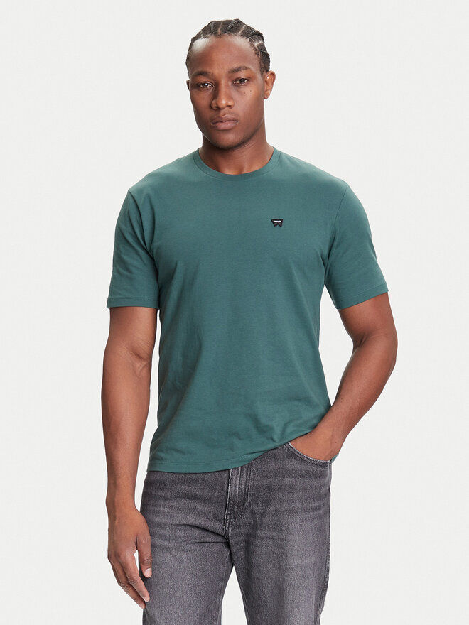 Wrangler Wrangler Camiseta Sign Off 112371479 Verde Regular Fit