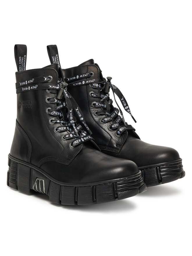NEW ROCK Schnürschuhe NEW ROCK M-WALL084NP-C8 Schwarz