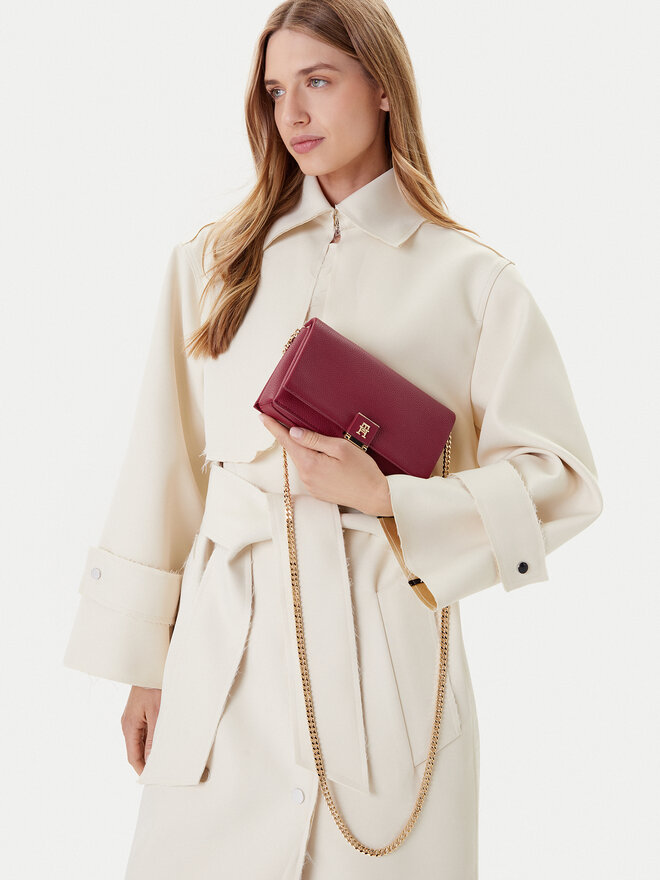 Tommy Hilfiger Táska Tommy Hilfiger Th Her Flap W/Chain AW0AW17403 Piros
