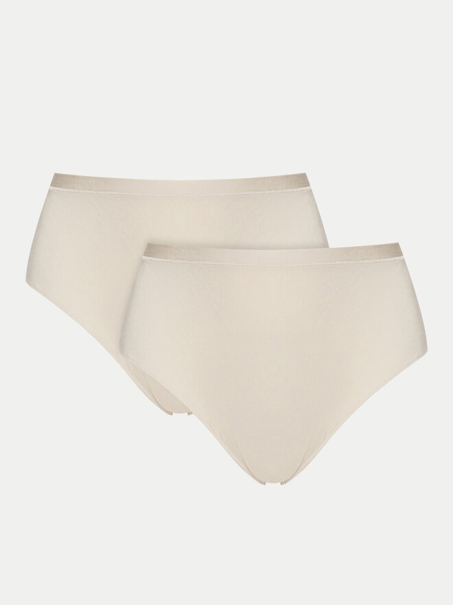 Triumph Triumph Set 2 parov klasičnih spodnjih hlačk z visokim pasom Sense Of Modal 10224762 Écru