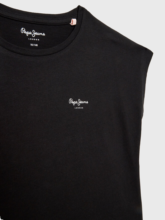 Pepe Jeans Pepe Jeans Marškinėliai Bloomy PG502930 Juoda Regular Fit