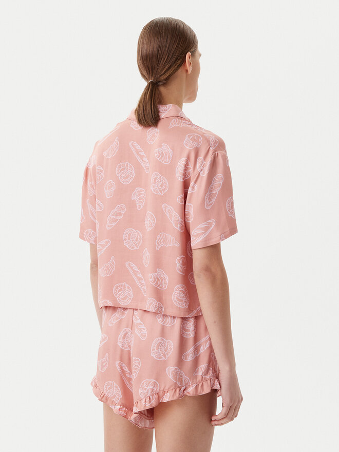 Hunkemöller Hunkemöller Pyjama-T-Shirt 301513 Beige Regular Fit