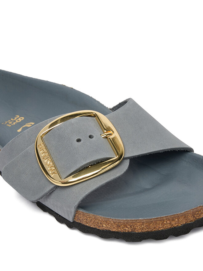 Birkenstock Pantoletten Birkenstock Madrid Big Buckle Hex 1032090 Grau