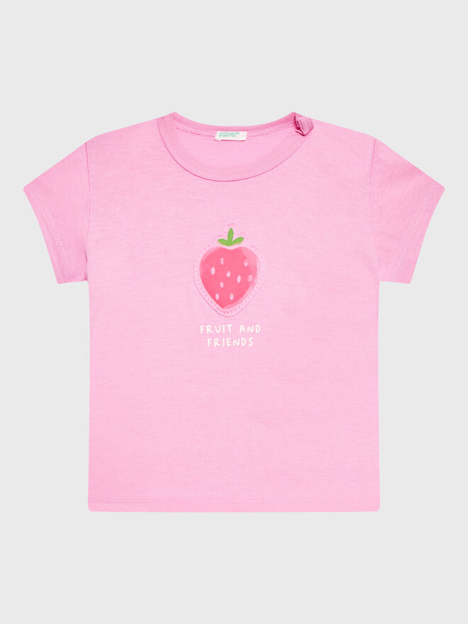 United Colors Of Benetton United Colors Of Benetton Camiseta 3I1XA1007 Rosa Regular Fit