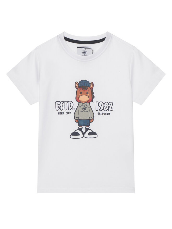 Beverly Hills Polo Club Beverly Hills Polo Club Футболка P-SS26B-TS0135 Білий Regular Fit
