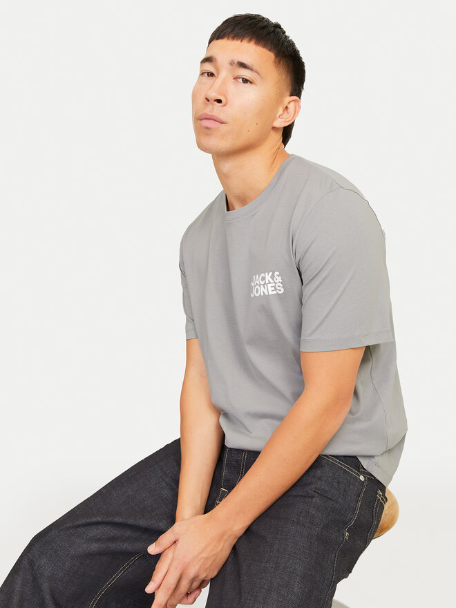 Jack&Jones Jack&Jones Marškinėliai Corp Logo 12151955 Pilka Standard Fit