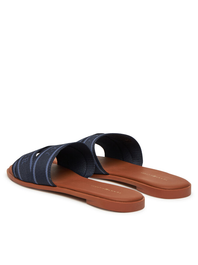 Tommy Hilfiger Šľapky Tommy Hilfiger Webbing Mule FW0FW08421 Tmavomodrá