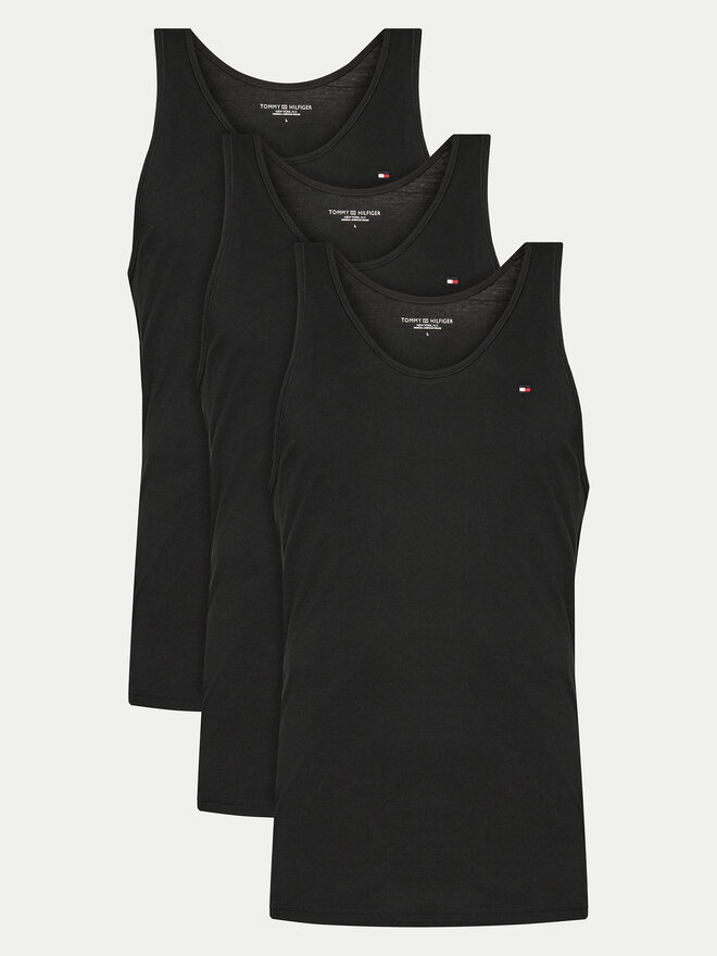 Tommy Hilfiger Tommy Hilfiger Σετ 3 tank tops UM0UM03387 Μαύρο Regular Fit