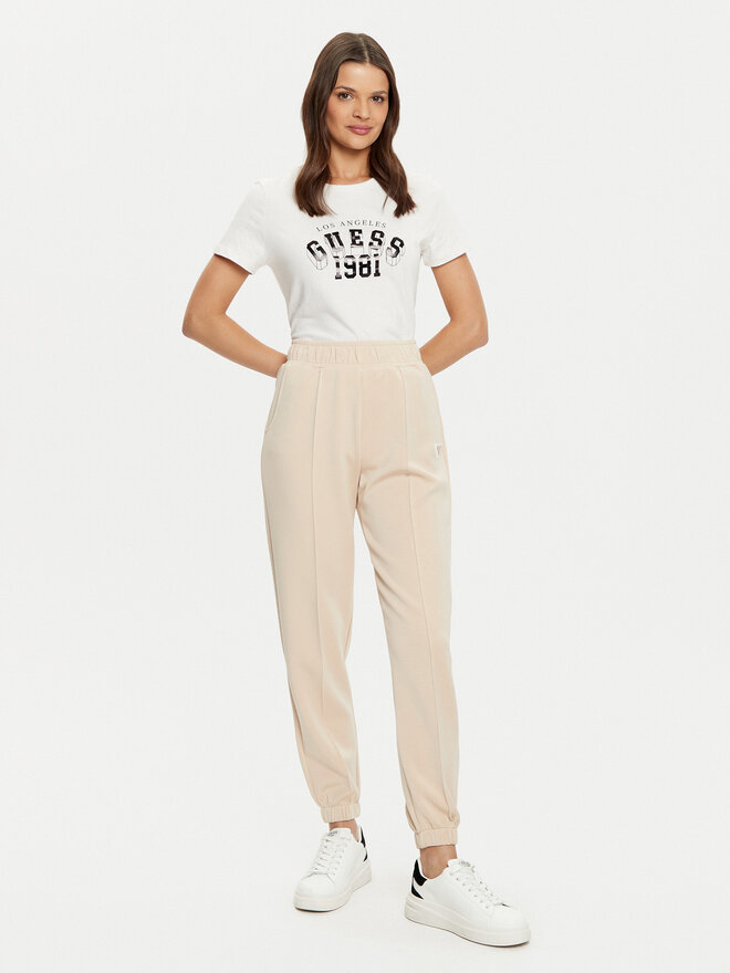 Guess Guess Camiseta V5RI06 I3Z14 Écru Regular Fit