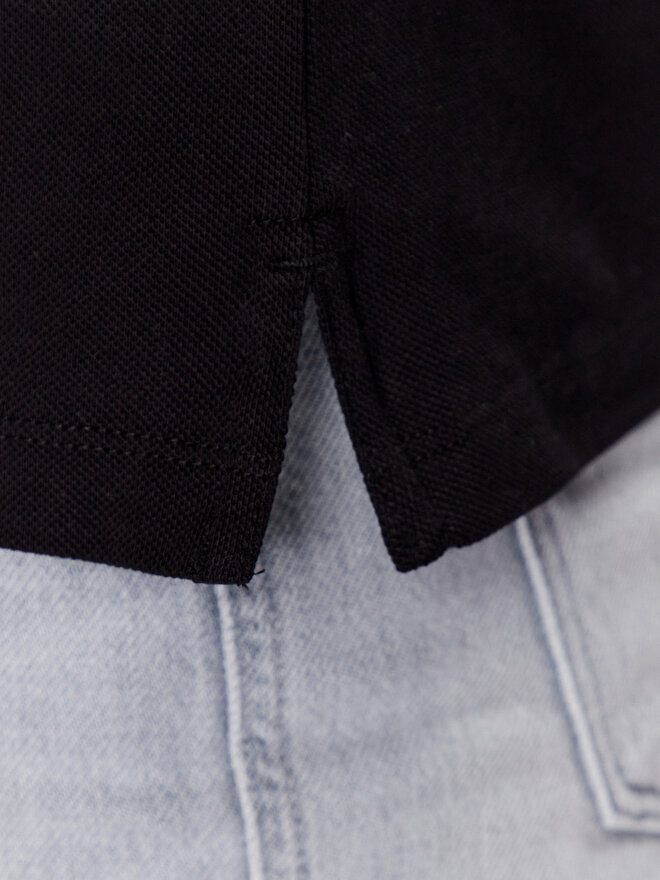 Tommy Hilfiger Tommy Hilfiger Pólóing Pique WW0WW37820 Fekete Regular Fit