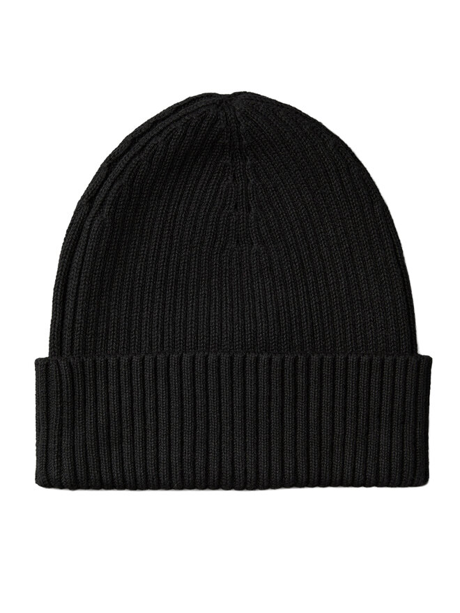 Calvin Klein Σκούφος Calvin Klein Patch Chunky Rib Cotton Beanie LV04D8053G Μαύρο