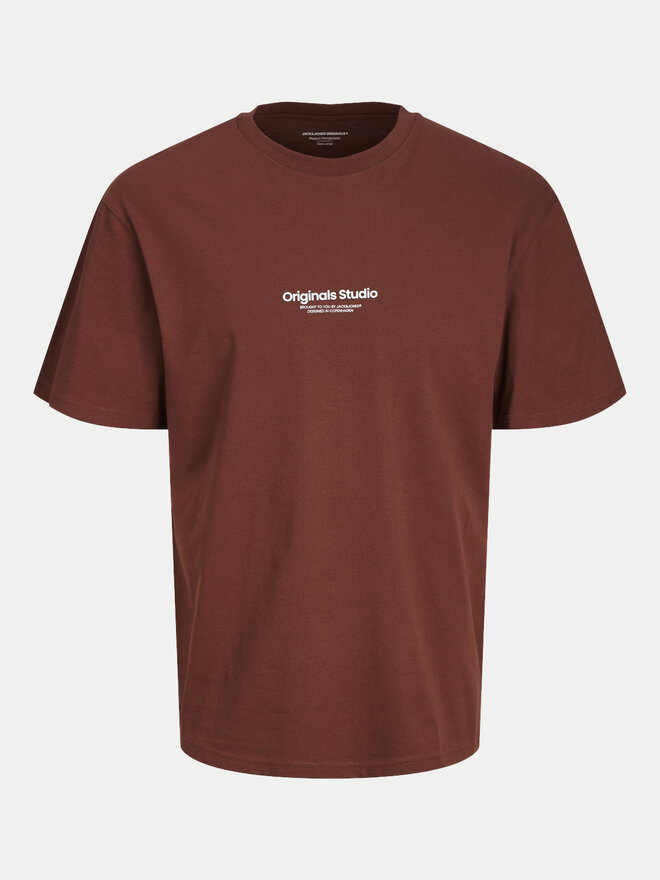 Jack&Jones Jack&Jones T-shirt Vesterbro 12240121 Smeđa Relaxed Fit