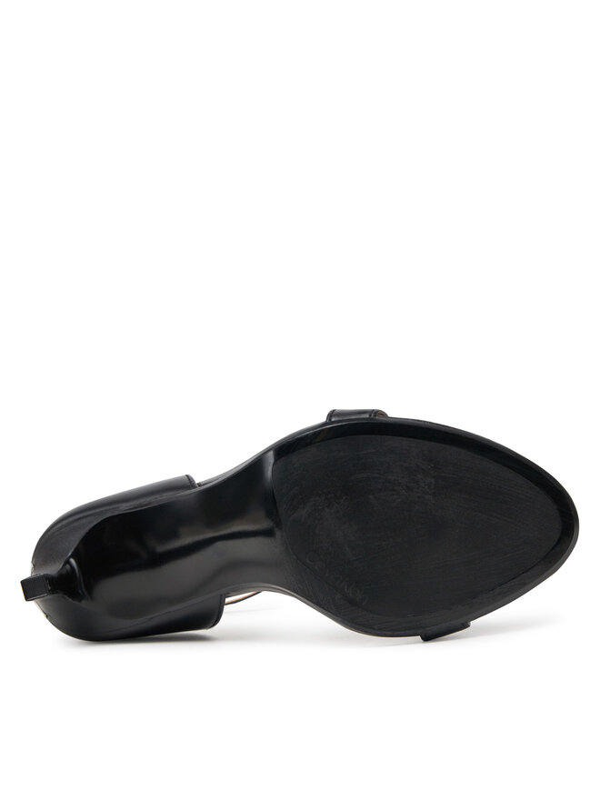 Calvin Klein Sandały Calvin Klein Heel Sandal 90 - Lth HW0HW02337 Czarny