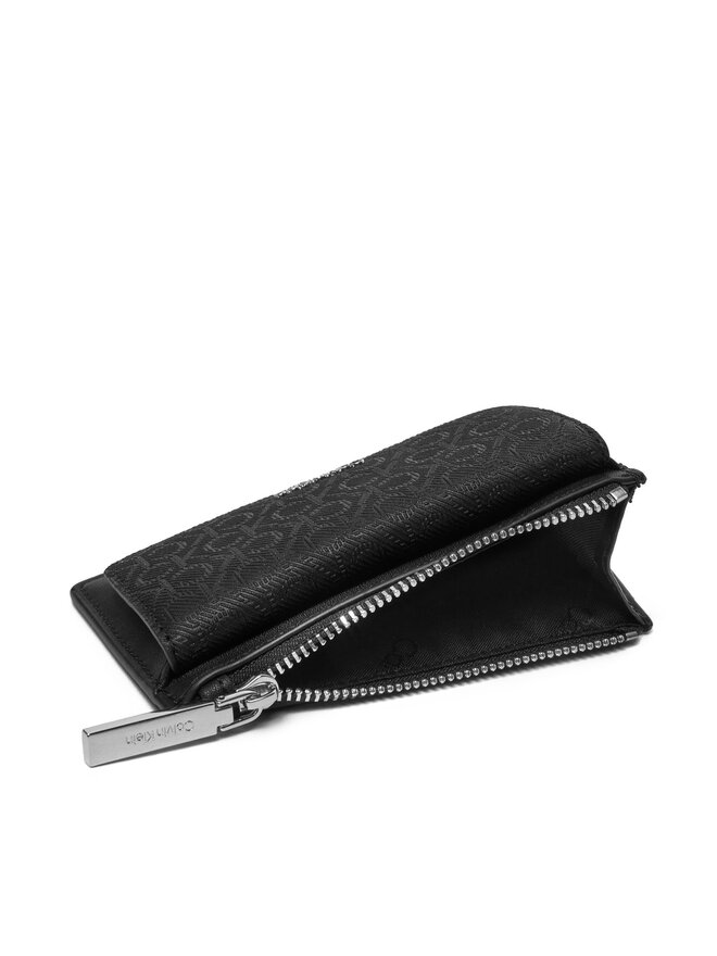 Calvin Klein Puzdro na kreditné karty Calvin Klein Ck Must Aop Cc Holder W Zip LV04F1036G Čierna