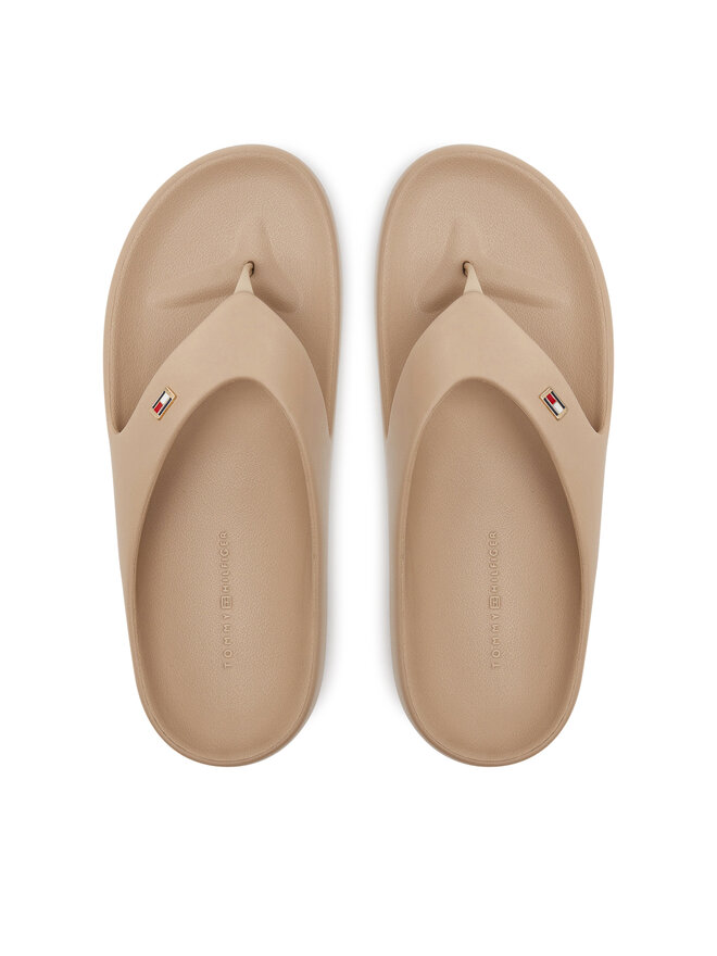 Tommy Hilfiger Japonki Tommy Hilfiger Th Comfort Beach Sandal FW0FW08522 Beżowy