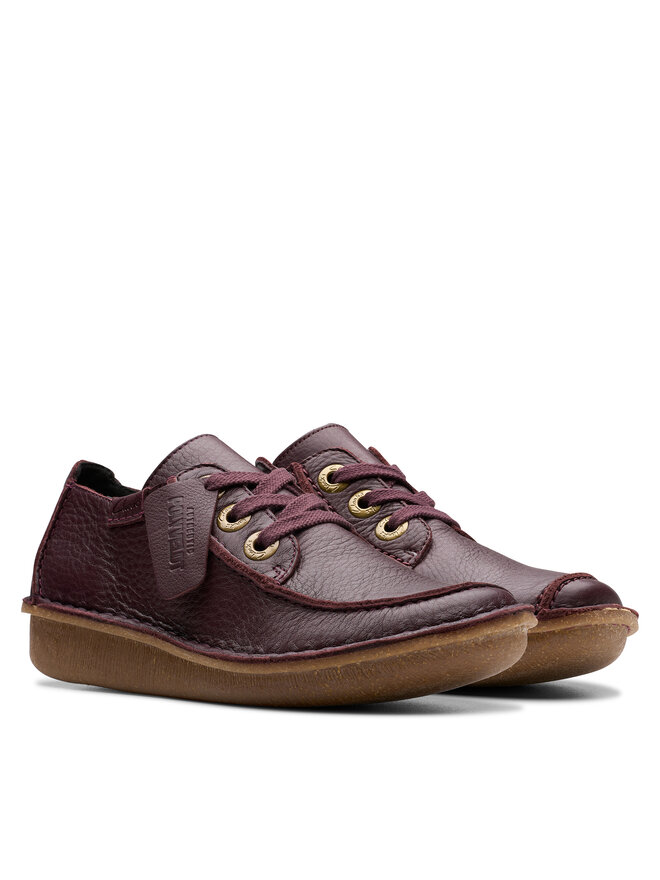 Clarks Półbuty Clarks Funny Dream 26179094 Bordowy