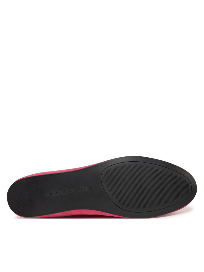 Tommy Hilfiger Baleriny Tommy Hilfiger Th Hardware Suede Ballerina FW0FW08655 Różowy