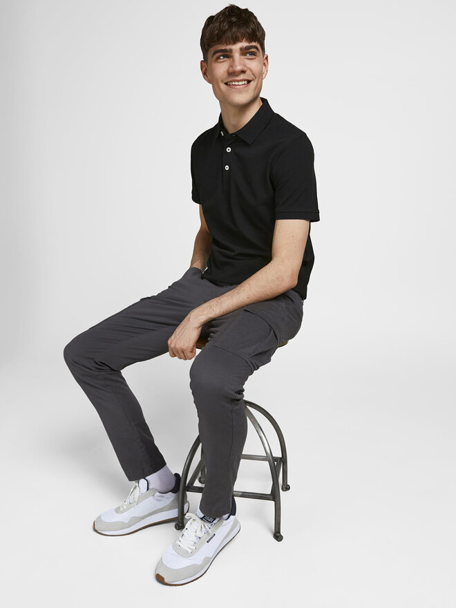 Jack&Jones Jack&Jones Poloshirt Paulos 12136668 Schwarz Slim Fit