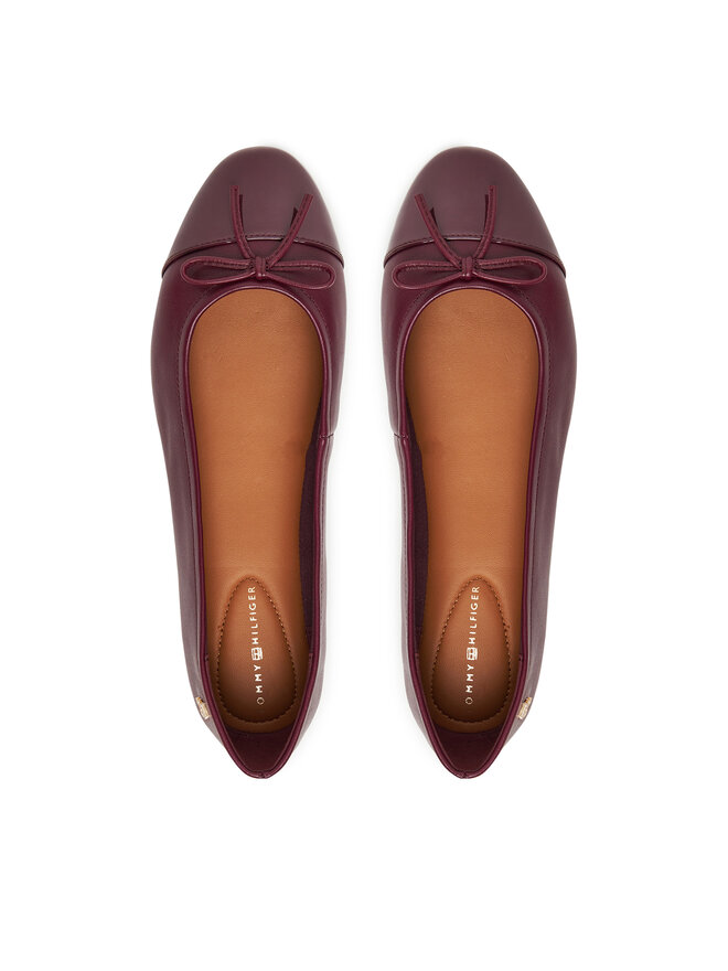 Tommy Hilfiger Bailarinas Tommy Hilfiger Patent Toe-Cap FW0FW08830 Guinda/burdeos