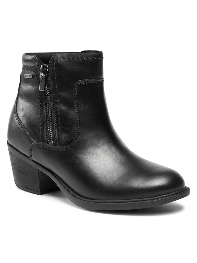Clarks Ботильйони Clarks Neva Zip Wp 261751994 Чорний