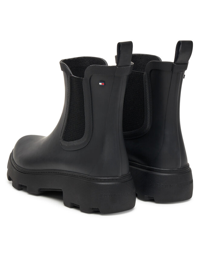 Tommy Hilfiger Holínky Tommy Hilfiger Flag Ankle Warm Lining FW0FW08974 Černá