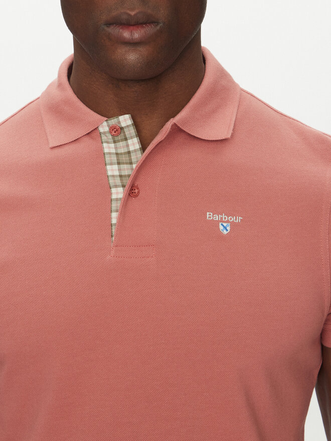 Barbour Barbour Poloshirt Tartan MML0012PI55 Rosa Regular Fit