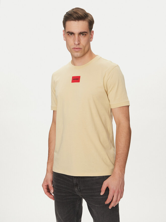 HUGO HUGO T-Shirt Diragolino212 50447978 Μπεζ Regular Fit