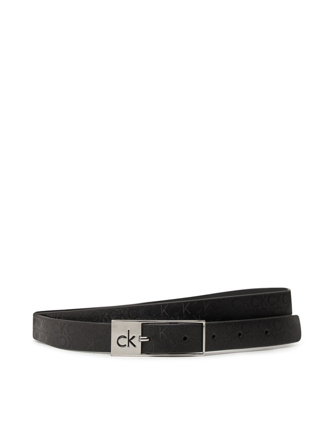 Calvin Klein Pasek Damski Calvin Klein Ck Cut Square Buckle 2.0_Mono K60K613243 Czarny