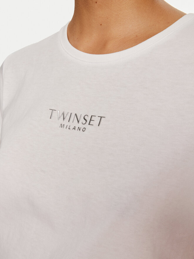 TWINSET TWINSET T-Shirt 242TP2321 Weiß Relaxed Fit