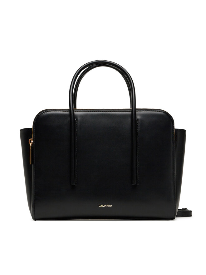 Calvin Klein Τσάντα Calvin Klein Carryall Mini Leather Tote Bag LV04F3034G Μαύρο
