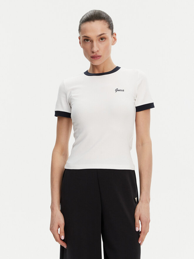 Guess Guess Marškinėliai V5GP08 KCRN2 Balta Regular Fit