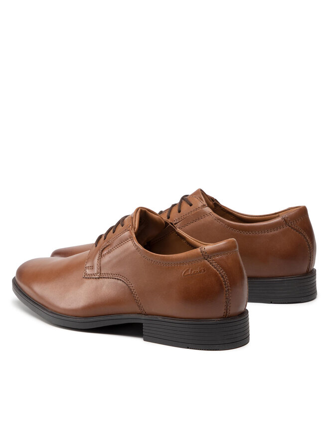 Clarks Туфлі Clarks Tilden Plain 261300977 Коричневий