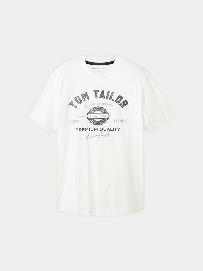 Tom Tailor Tom Tailor Marškinėliai 1037735 Balta Regular Fit