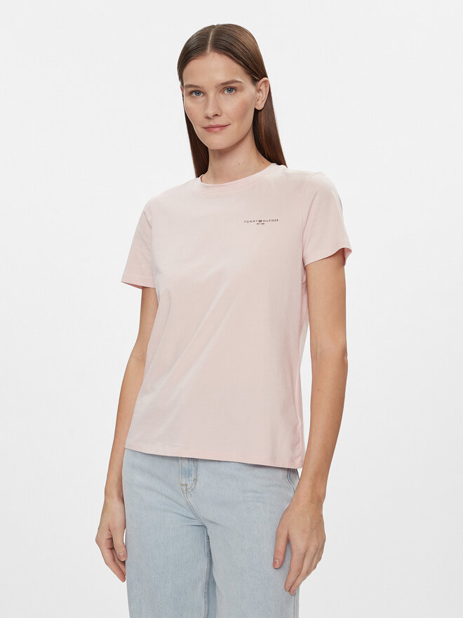 Tommy Hilfiger Tommy Hilfiger Marškinėliai 1985 WW0WW37877 Rožinė Regular Fit