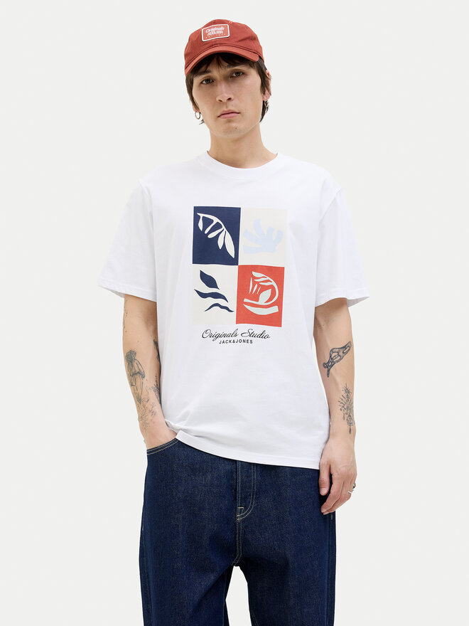 Jack&Jones Jack&Jones Marškinėliai Canggu 12277220 Balta Regular Fit