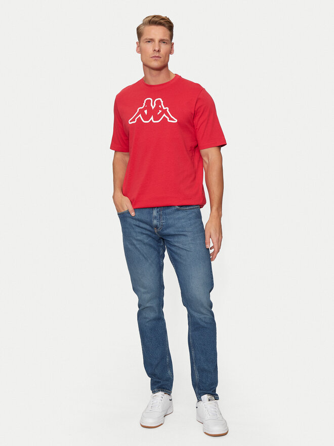 Kappa Kappa Marškinėliai Logo Korpo Cromen 303HZ70 Raudona Regular Fit