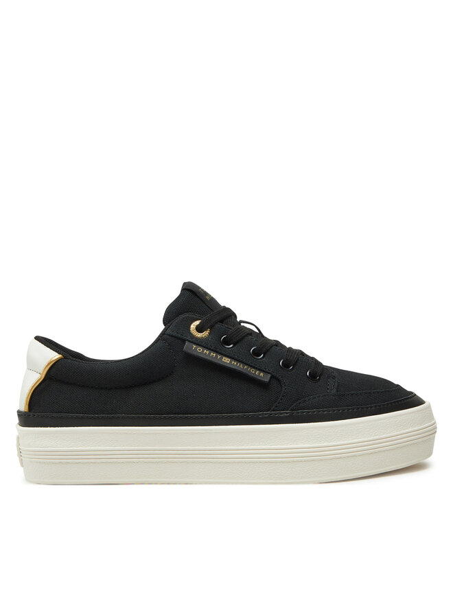 Tommy Hilfiger Sneakersy Tommy Hilfiger Essential Vulc Textile Sneaker FW0FW08323 Czarny
