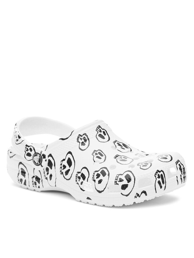 Pantoletten Crocs Crocs Classic Skull Print Clog 208993 Weiß | eschuhe.de