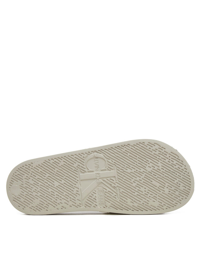 Calvin Klein Jeans Παντόφλες Calvin Klein Jeans Slide Instituitional Mtr YW0YW01508 Εκρού
