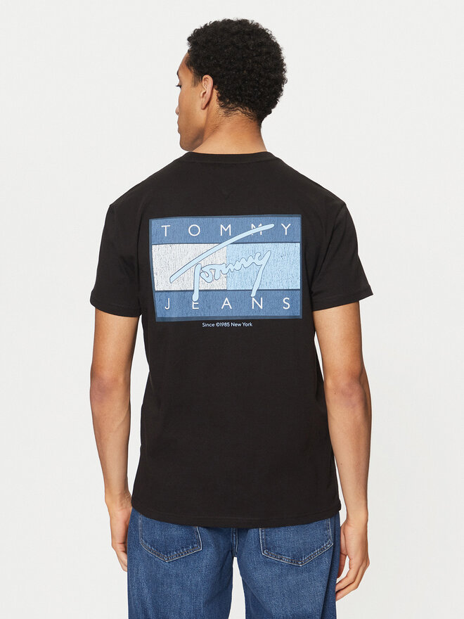 Tommy Jeans Tommy Jeans T-Shirt Flag DM0DM21108 Μαύρο Regular Fit