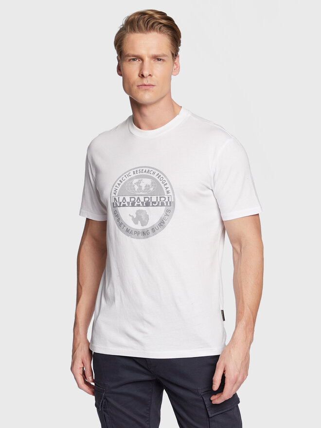 Napapijri Napapijri T-Shirt S-Bollo NP0A4H9K Λευκό Regular Fit
