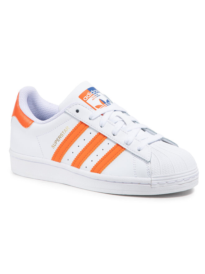 Adidas superstar blue orange stripes online