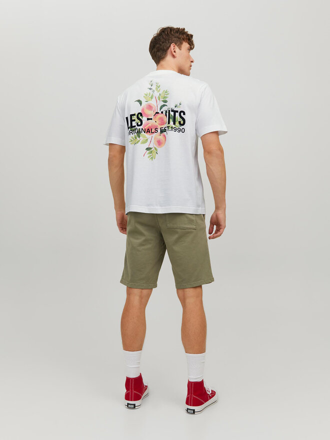 Jack&Jones Jack&Jones Marškinėliai Flores 12228776 Balta Loose Fit