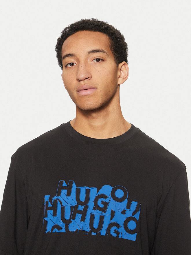 HUGO HUGO T-Shirt Nafralo 50533528 Μαύρο Regular Fit